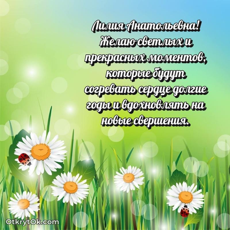 Волшебство праздника Лилии Анатольевне в открытке